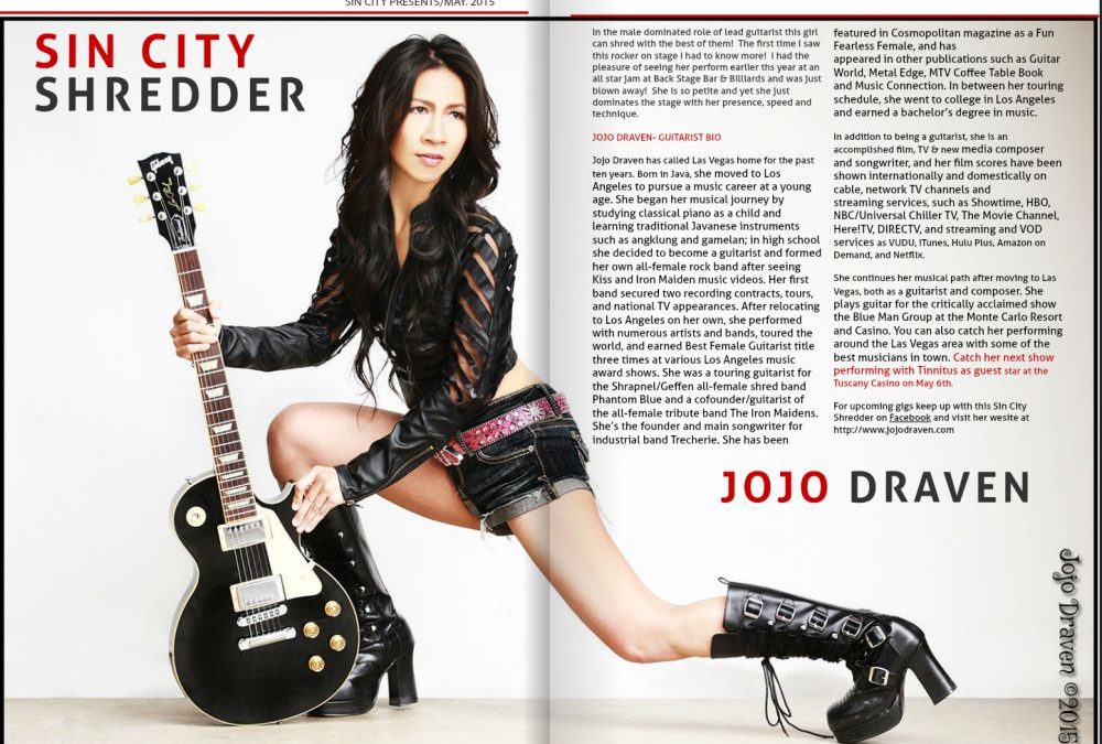 Jojo Draven, a female guitarist from Indonesia who has gone international