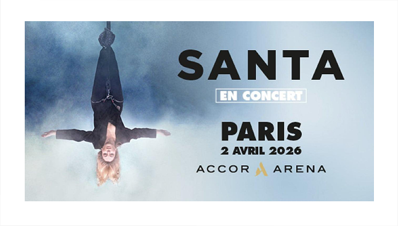 Santa announces his first concert at the Accor Arena, Paris! On Thursday, April 2, 2026, the singer will perform at the Accor Arena, 12th arrondissement in Paris for a solo concert!